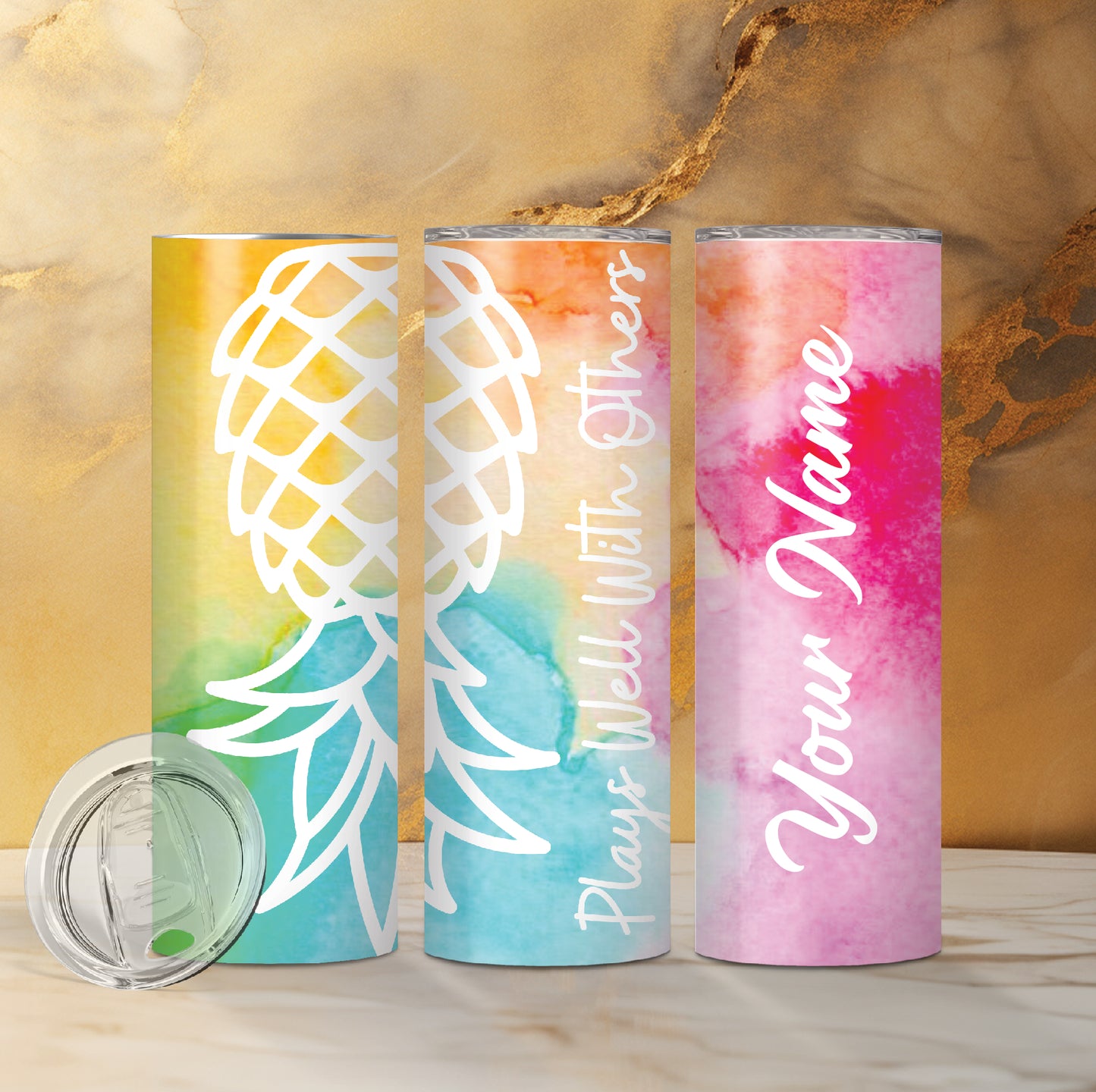 Plays Well Custom Double Insulated Drink Tumbler