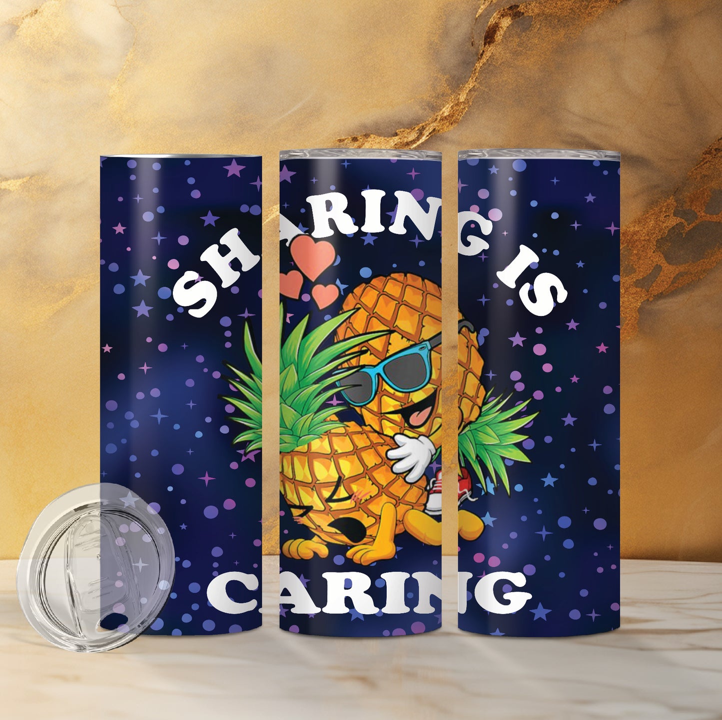 Sharing is Caring Custom Double Insulated Drink Tumbler