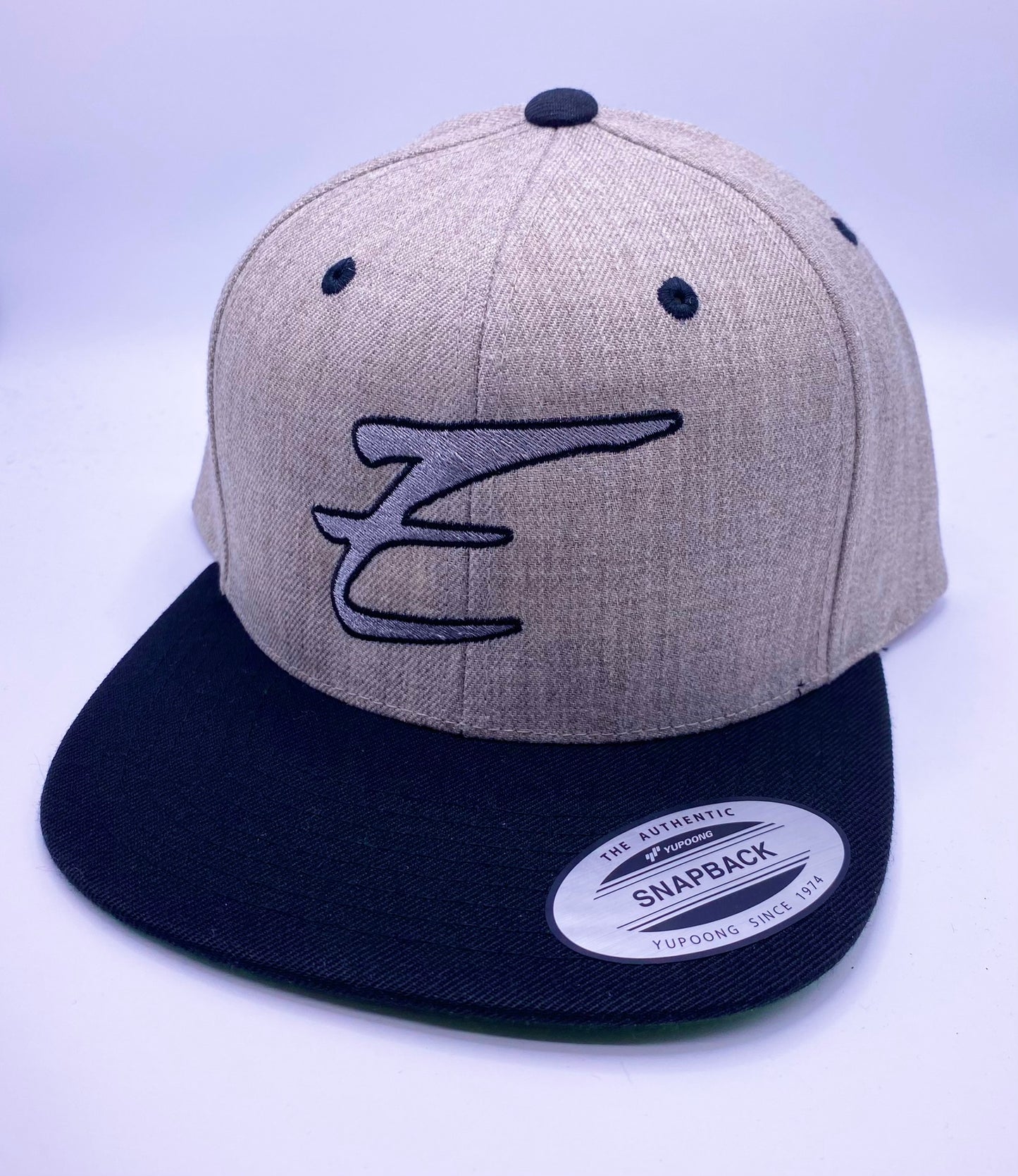 Eden Heather Gray/Black Flat Bill Snapback
