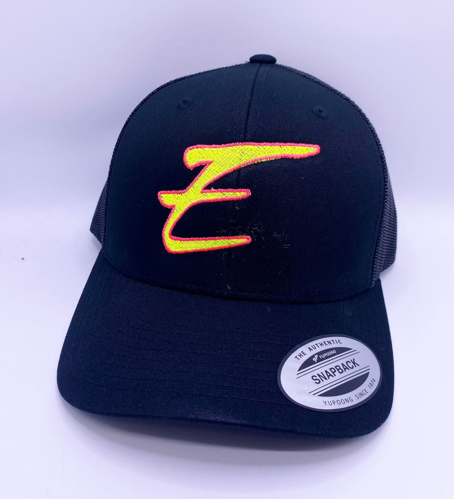 Eden Round Bill Snapback Black Neon Yellow