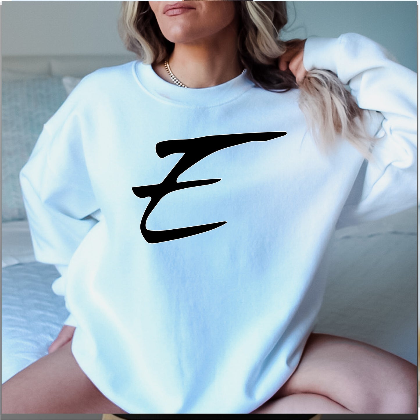 Basic E Hoodie or Crewneck Sweat Shirt
