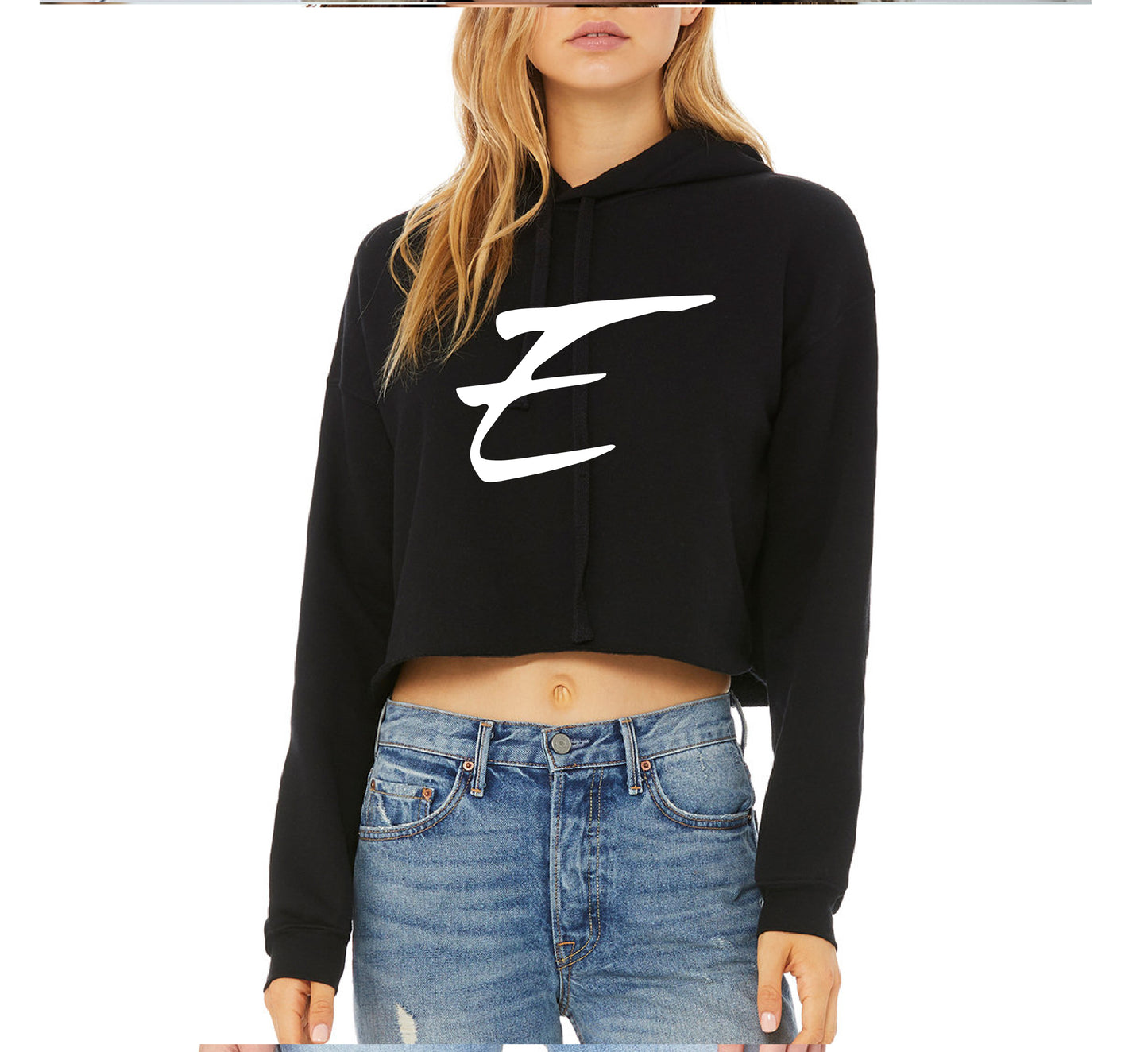 Crop Top Crewneck Sweatshirt Pick Design