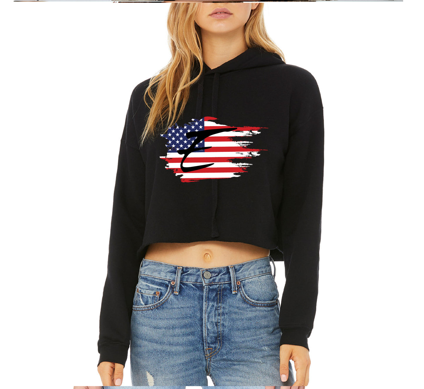 Crop Top Hoodie Pick Design