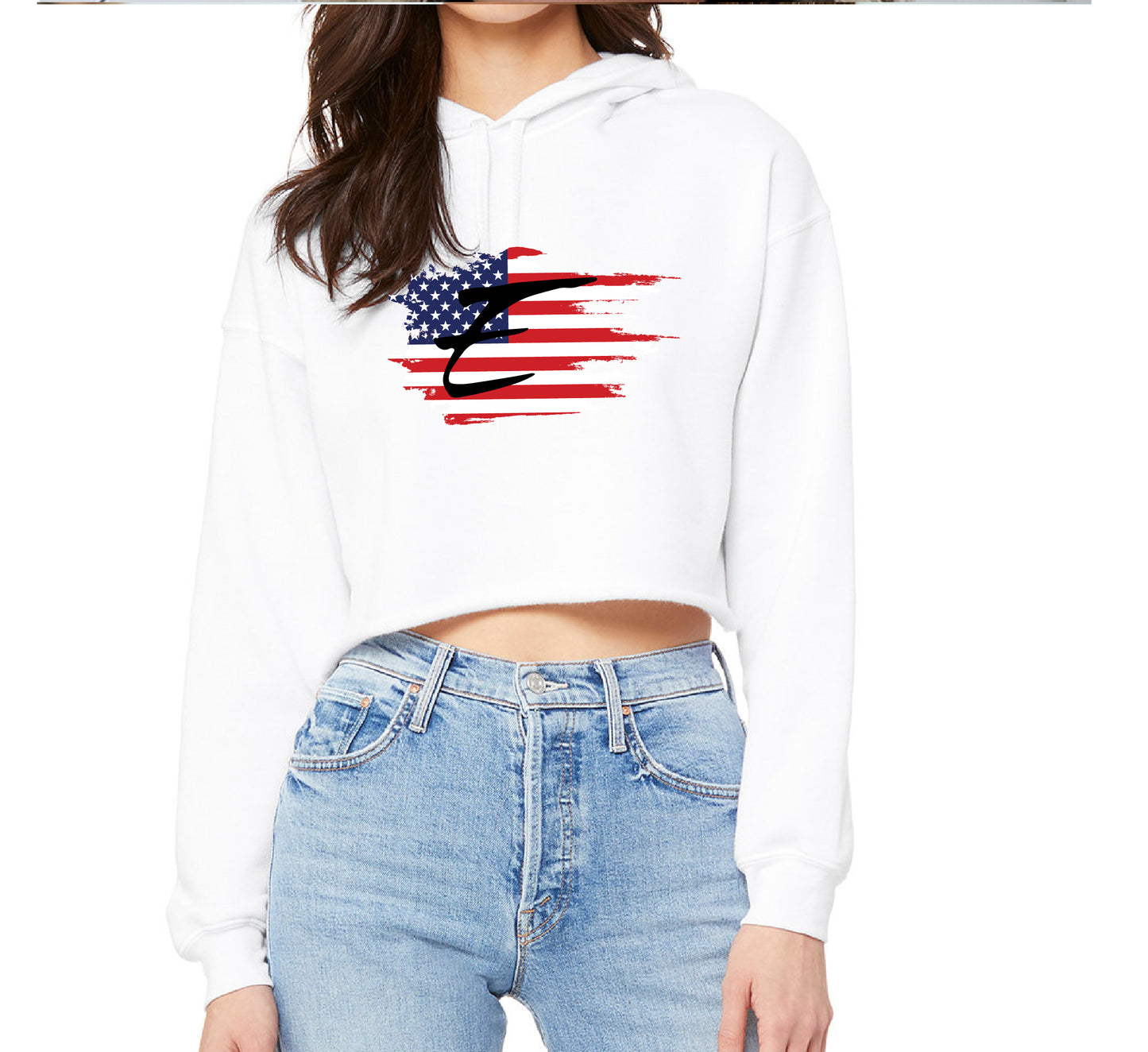 Crop Top Crewneck Sweatshirt Pick Design
