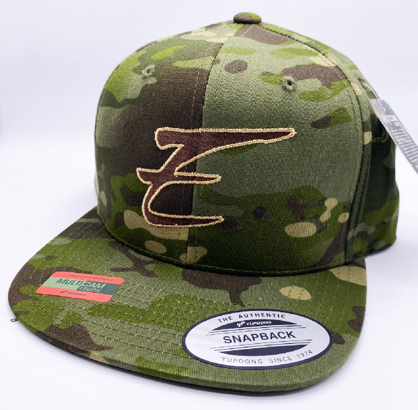 Eden Snapback Flatbill Green Camo Two Tone Hat