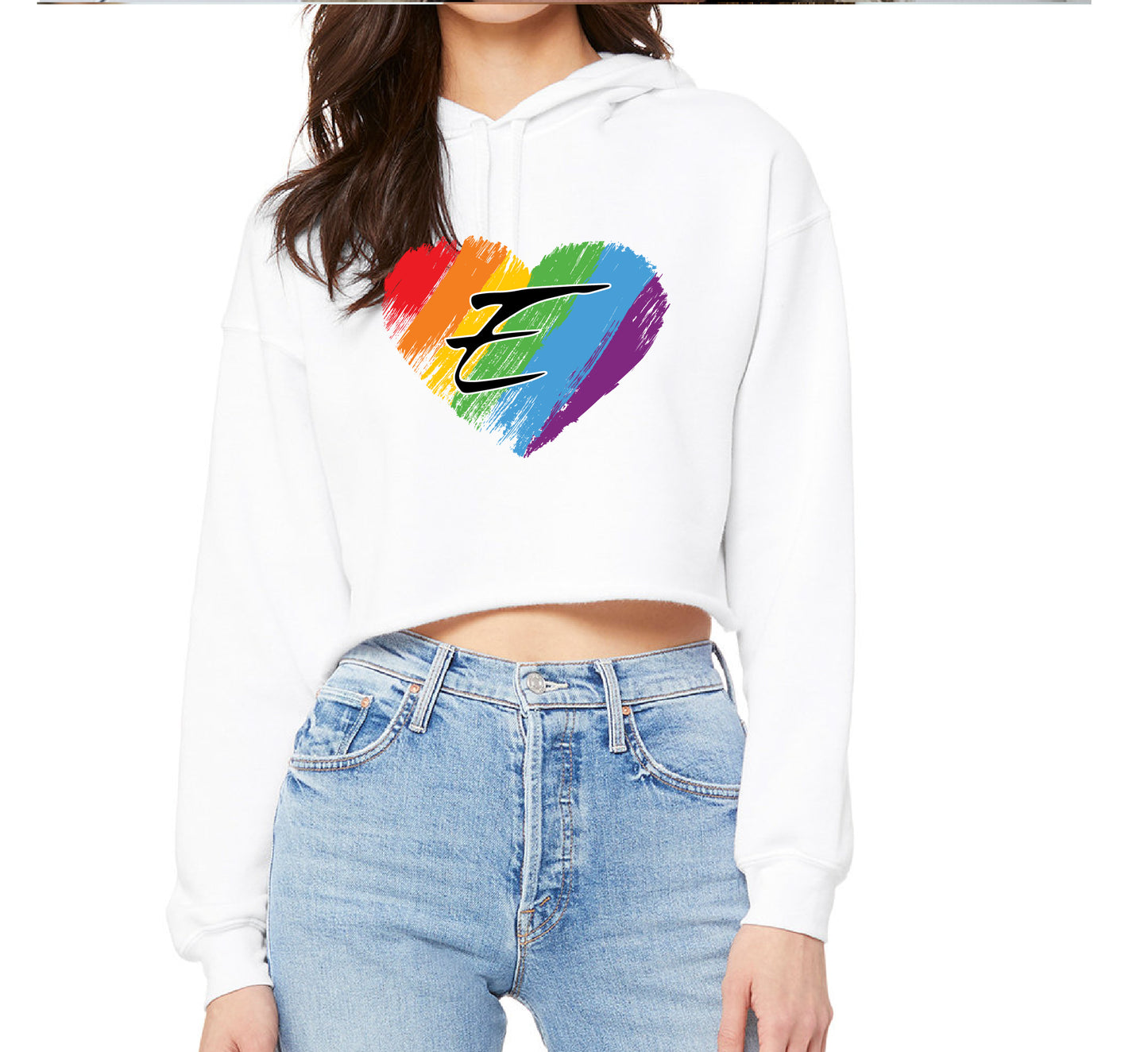 Crop Top Crewneck Sweatshirt Pick Design