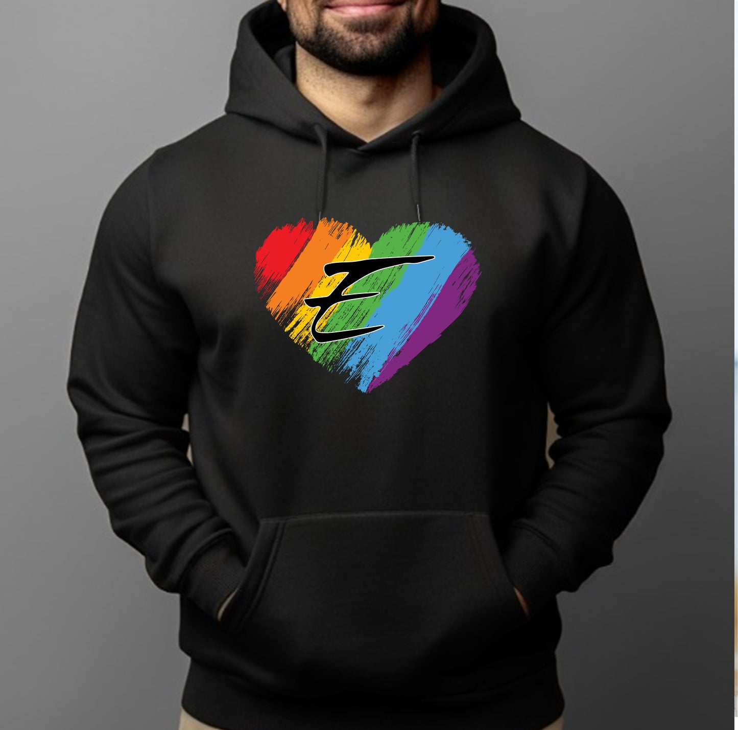 Rainbow E Hoodie or Crewneck Sweat Shirt