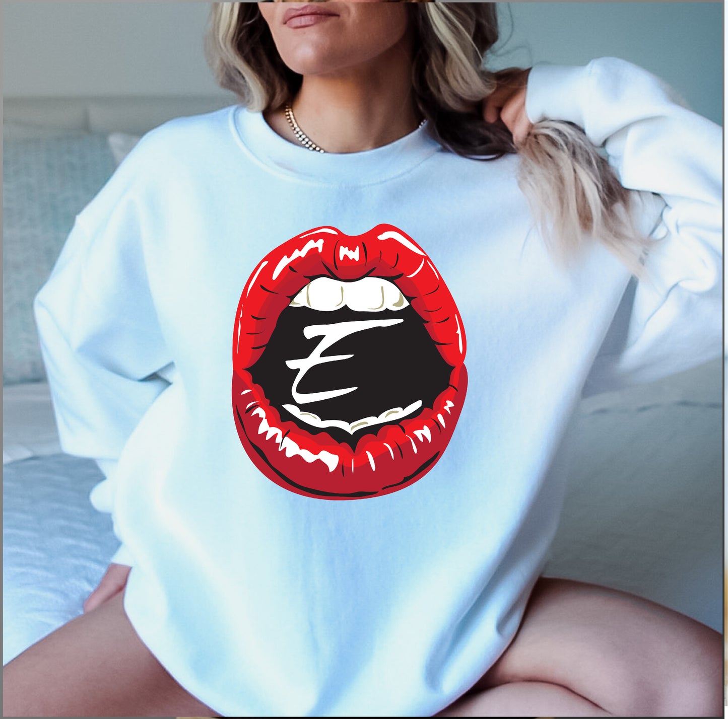 Lips E Hoodie or Crewneck Sweat Shirt