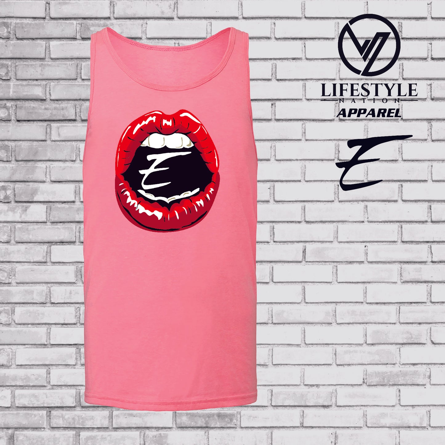 Club Eden Tank Top Lips E - Pick Color