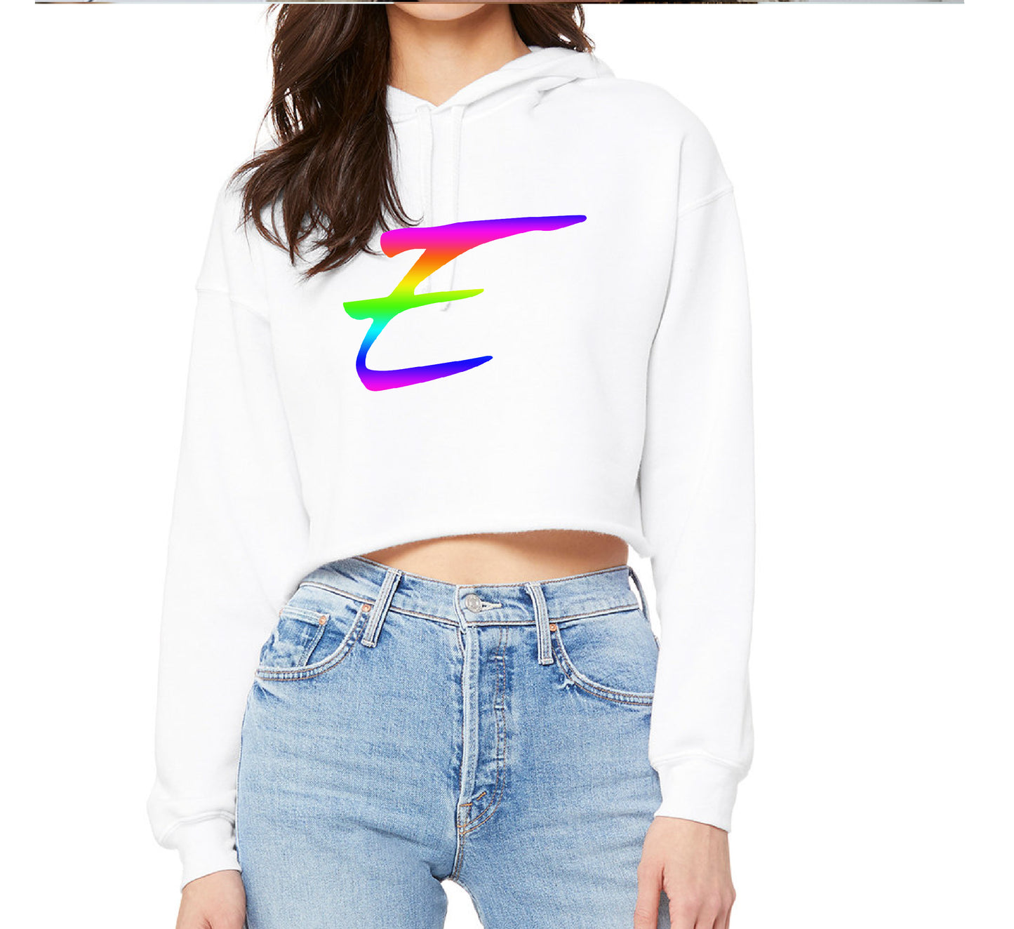 Crop Top Crewneck Sweatshirt Pick Design