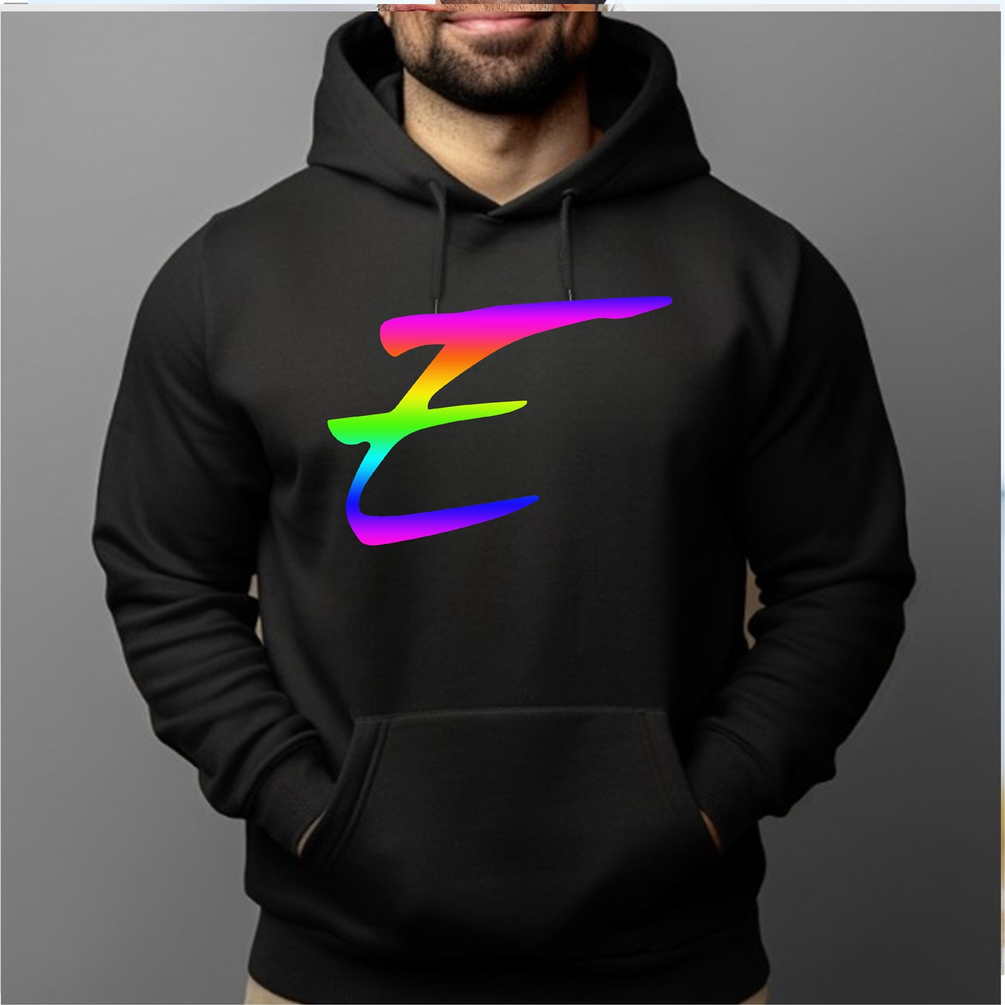 Rainbow E Hoodie or Crewneck Sweat Shirt