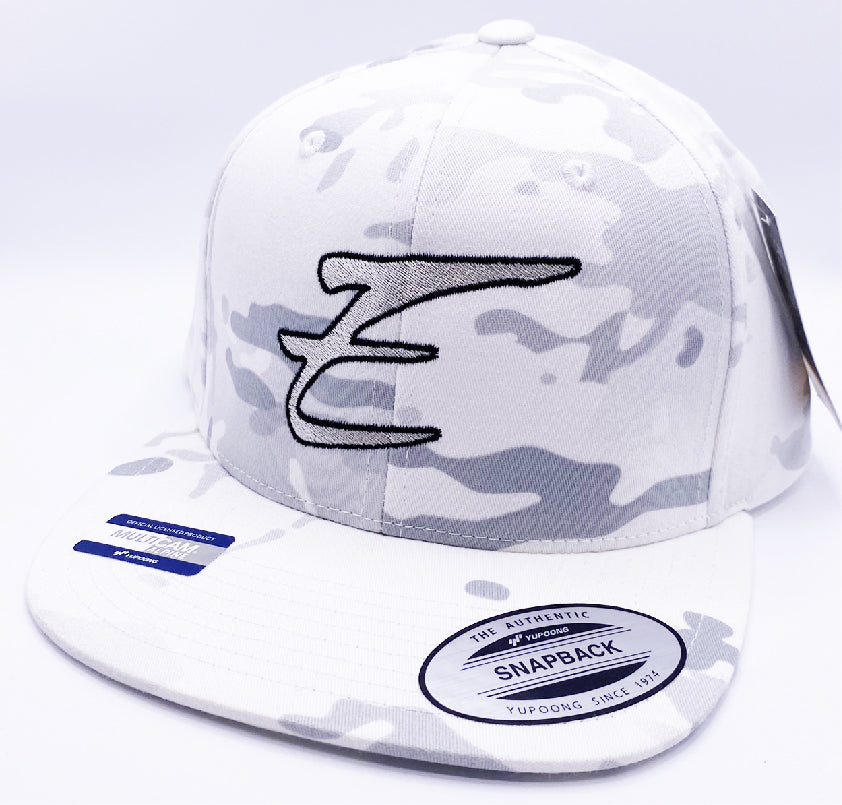 Eden Snapback Flatbill Alpine Camo Two Tone Hat