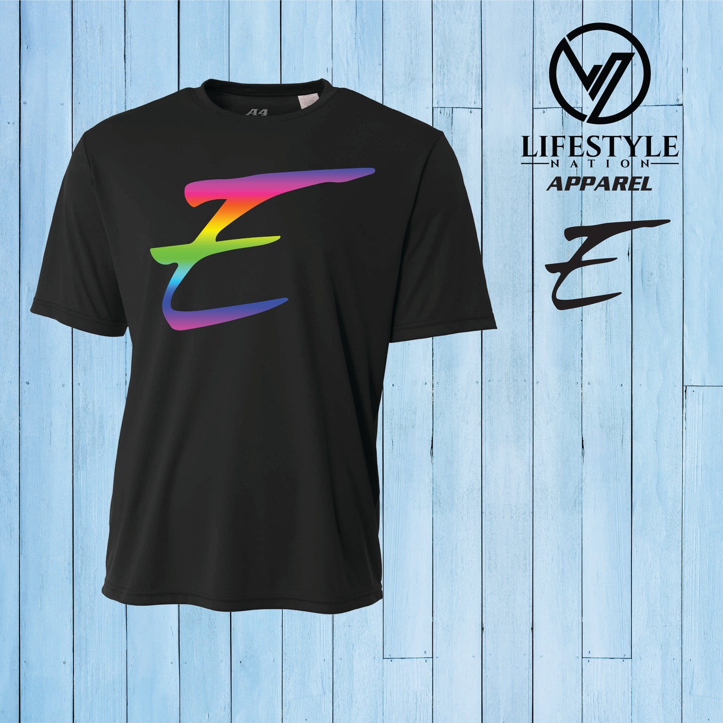Club Eden Dri Fit T-Shirt Rainbow E - Pick Color