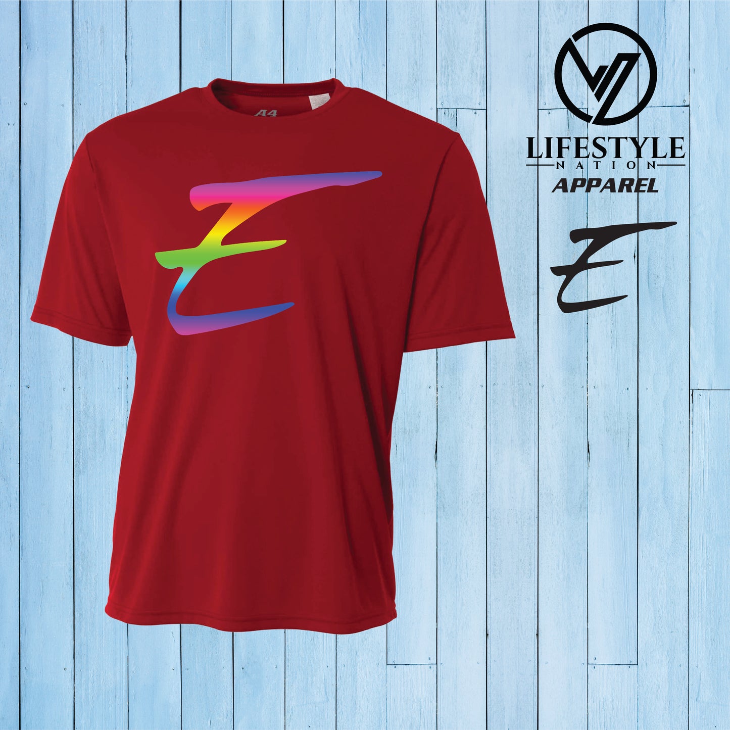 Club Eden Dri Fit T-Shirt Rainbow E - Pick Color