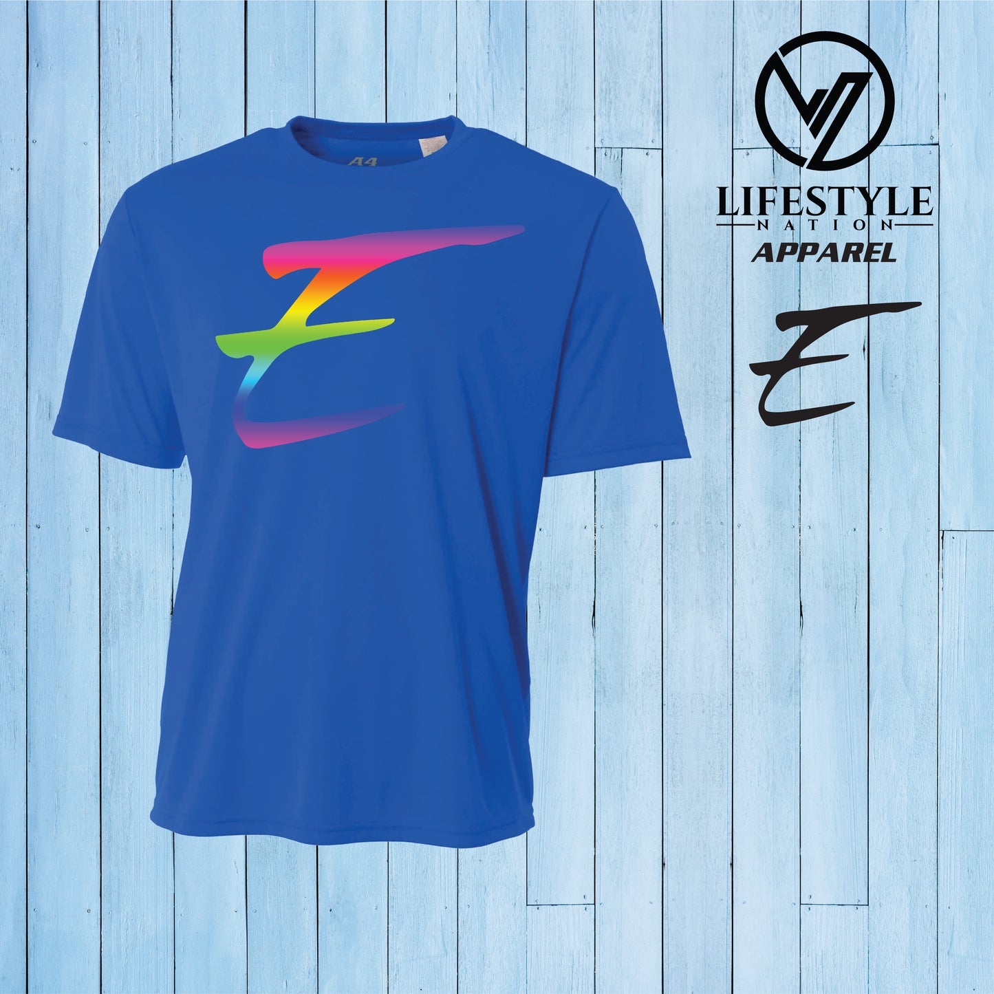Club Eden Dri Fit T-Shirt Rainbow E - Pick Color