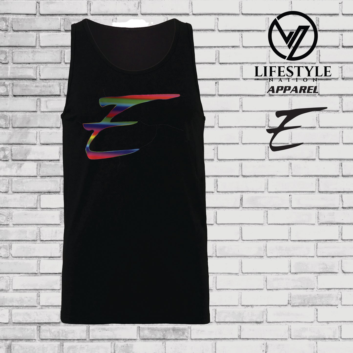 Eden Tank Top with Rainbow E - Pick Color