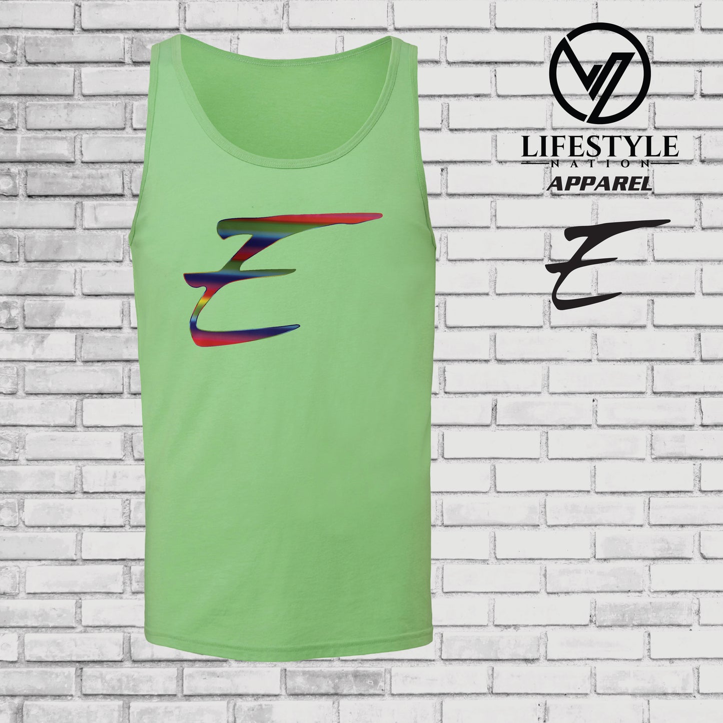 Eden Tank Top with Rainbow E - Pick Color