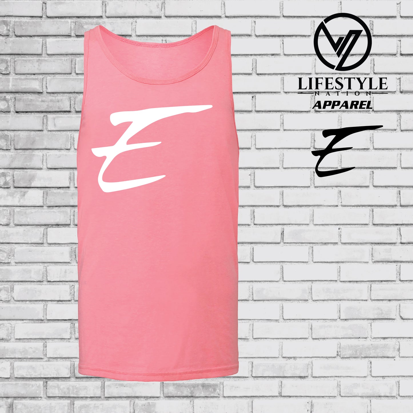Eden Tank Top with White E - Pick Color