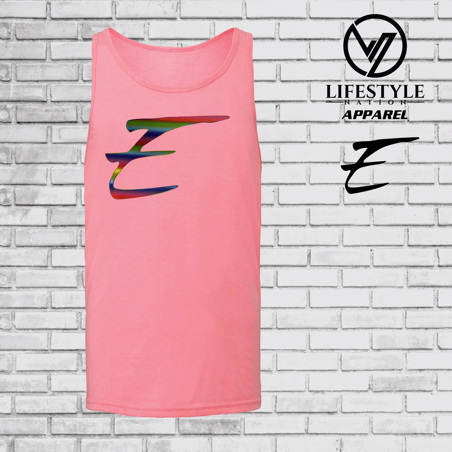 Eden Tank Top with Rainbow E - Pick Color