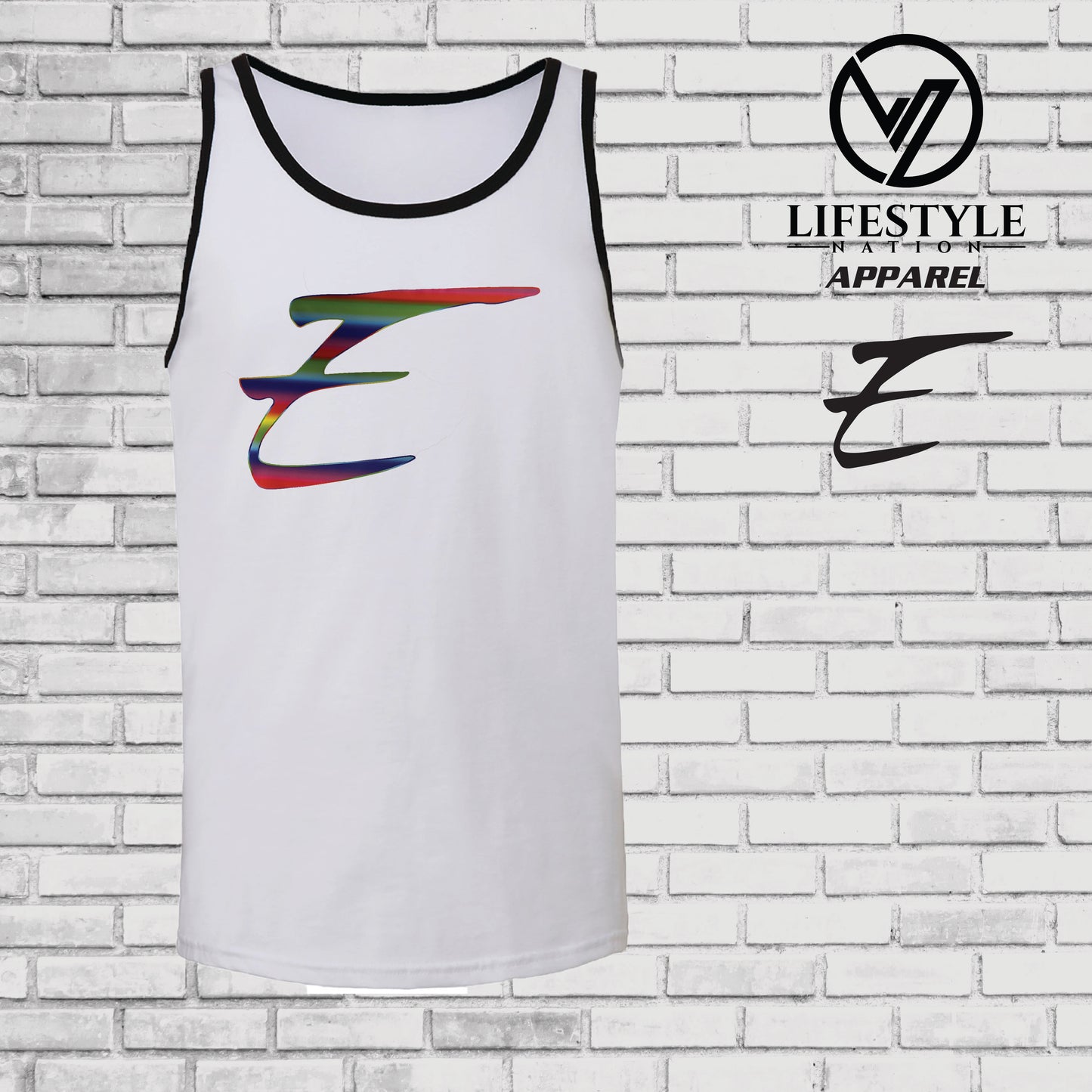 Eden Tank Top with Rainbow E - Pick Color