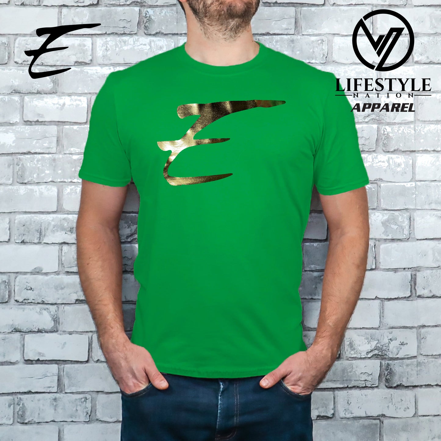 Club Eden T-Shirt Softstyle with Gold Foil E - Pick Color