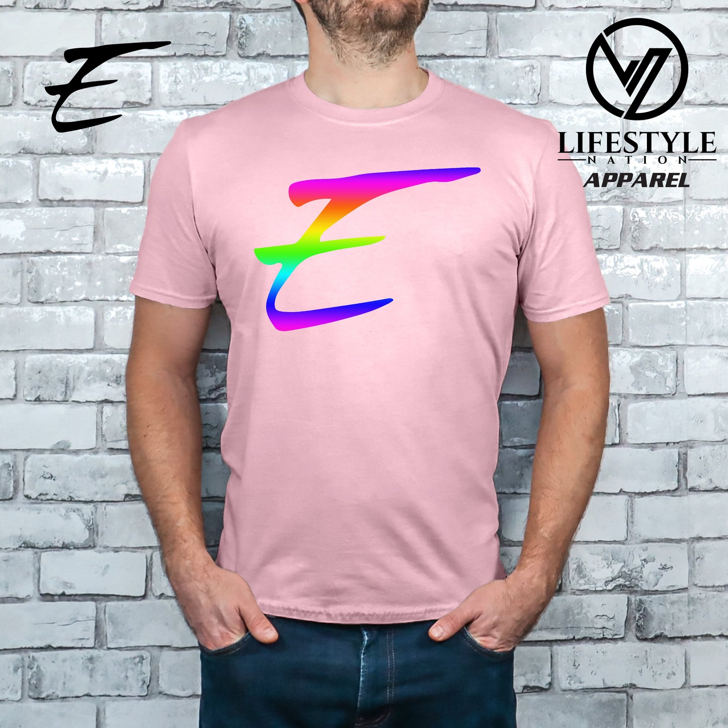 Club Eden T-Shirt Softstyle with Rainbow E - Pick Color
