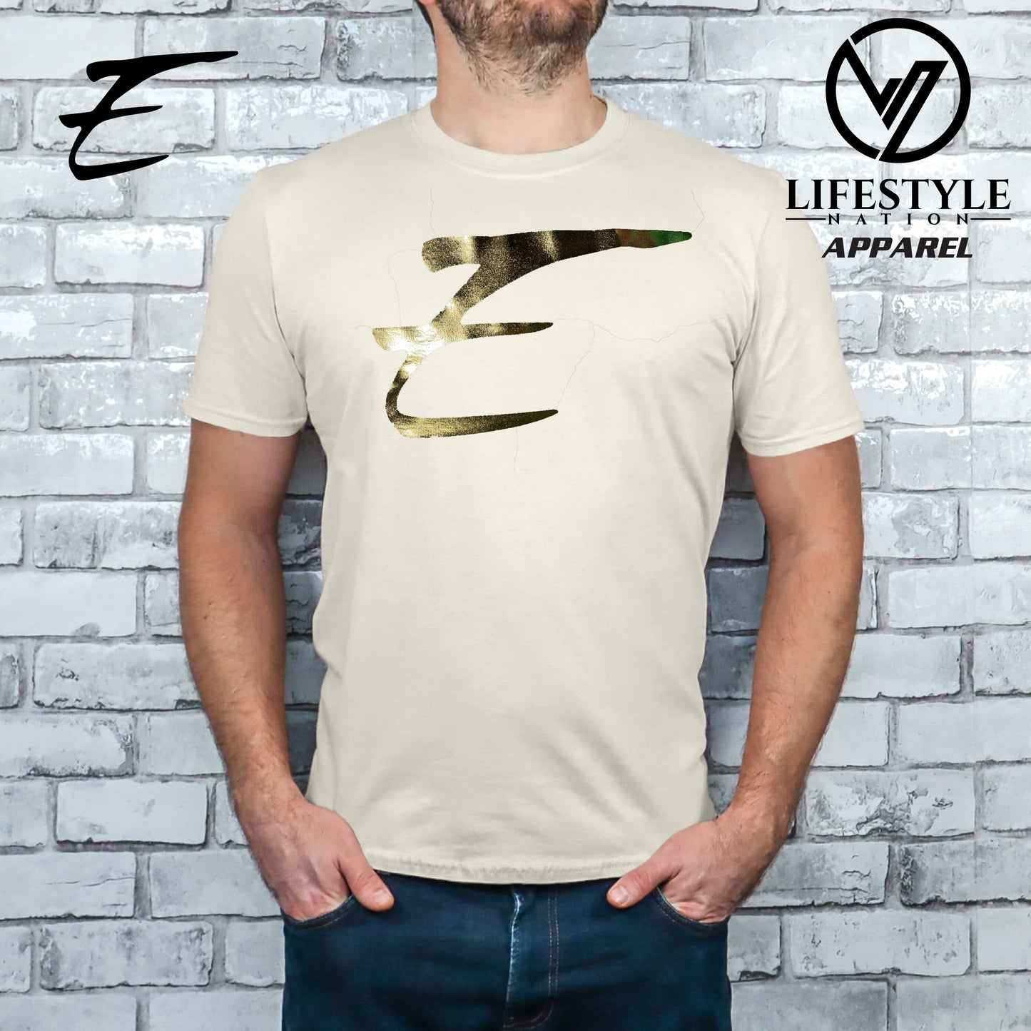 Club Eden T-Shirt Softstyle with Gold Foil E - Pick Color