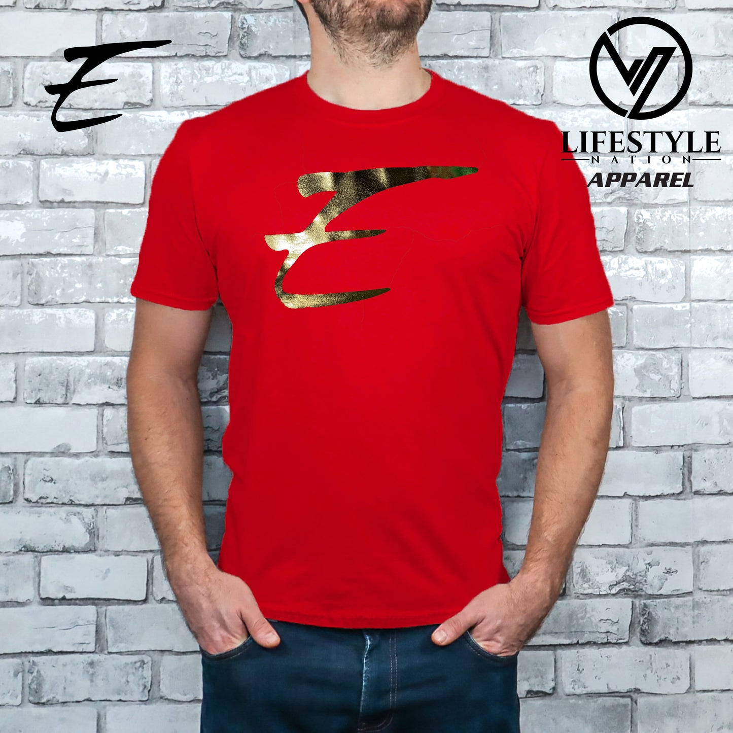 Club Eden T-Shirt Softstyle with Gold Foil E - Pick Color