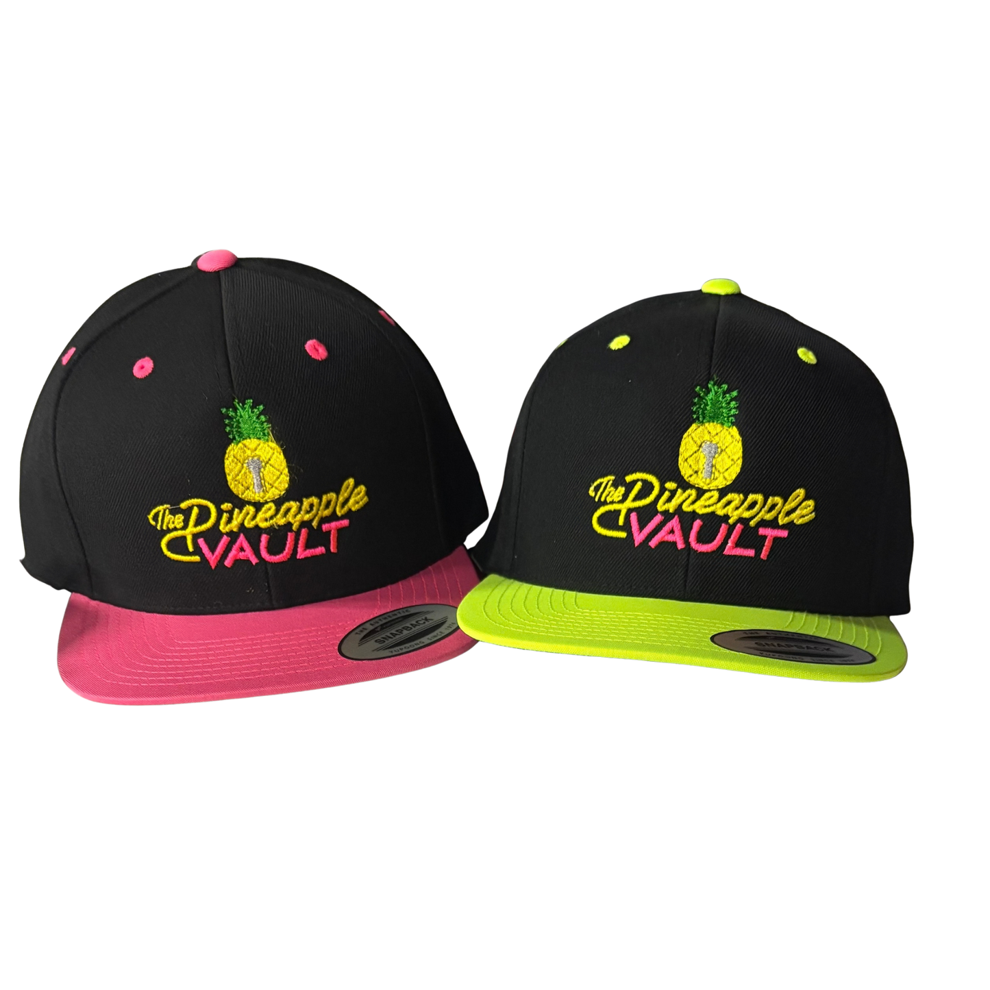 Pineapple Vault Flat Bill Snapback Hats