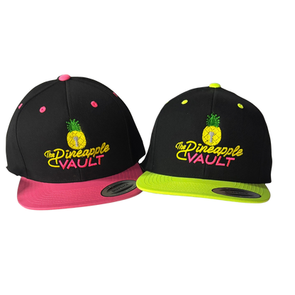 Pineapple Vault Flat Bill Snapback Hats