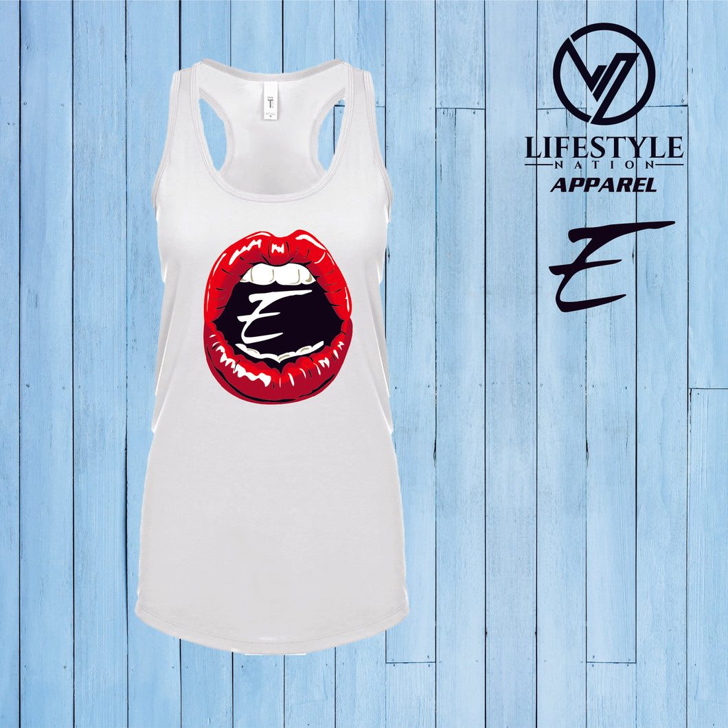 Club Eden Tank Racerback Style Lips E - Pick Color