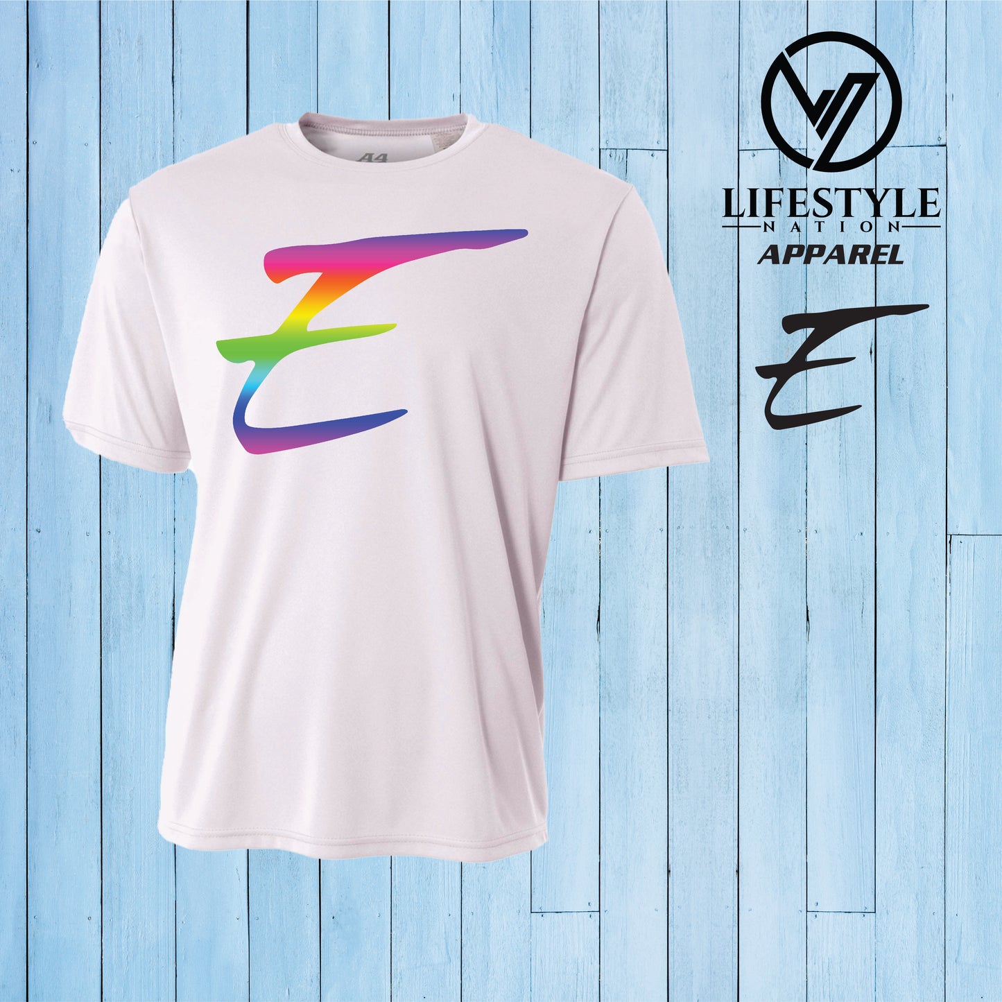 Club Eden Dri Fit T-Shirt Rainbow E - Pick Color