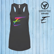 Load image into Gallery viewer, Female Racer Back Eden Tank Top with Rainbow E - Pick Color
