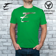 Load image into Gallery viewer, Club Eden T-Shirt Softstyle with Silver Foil E Pick Color
