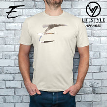 Load image into Gallery viewer, Club Eden T-Shirt Softstyle with Silver Foil E Pick Color
