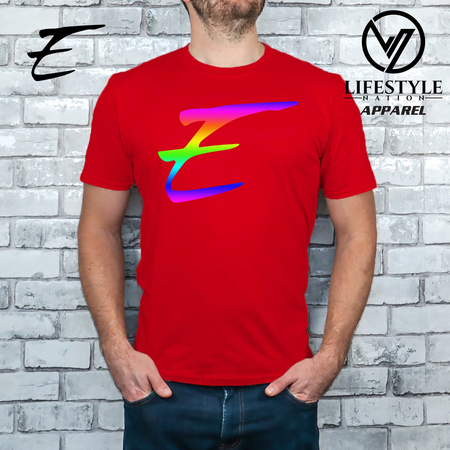 Club Eden T-Shirt Softstyle with Rainbow E - Pick Color