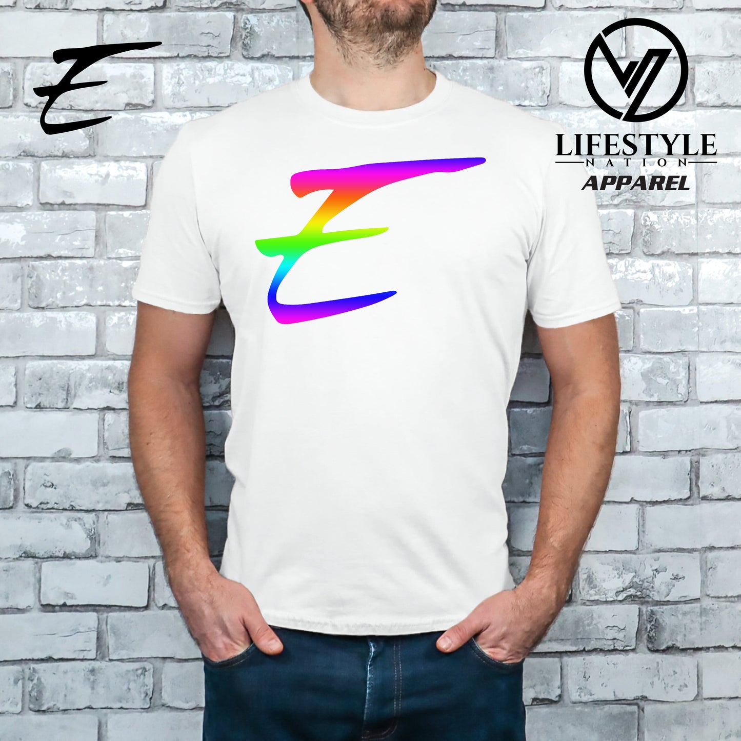 Club Eden T-Shirt Softstyle with Rainbow E - Pick Color